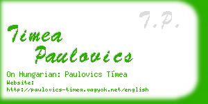 timea paulovics business card