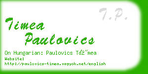 timea paulovics business card